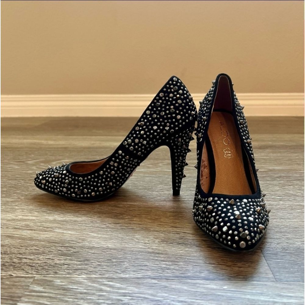 Aldo Genuine Leather Spiked Heeles
